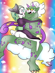 anthro ass blush clothes color female insertion interspecies male meloetta nude penis pokemon sex sitting straight tagme tornadus white_skin