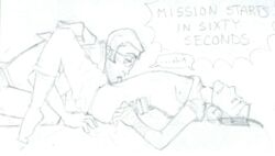 2boys 2d arched_back arching_back denial human human_male human_only imminent_oral interrupted interrupted_sex licking licking_belly male male_only oral oral_sex pants_down pants_pulled_down scout scout_(team_fortress_2) shirt_lift shirt_up sniper sniper_(team_fortress_2) team_fortress_2 yaoi