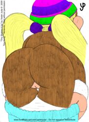 2009 anthro ass_focus bayunjoe close-up color donkey_kong_(series) female female_only furry kong nintendo solo tiny_kong