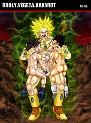 3boys ball_grab bara big_balls big_penis boner broly broly_(dragon_ball_z)_1993 defeated dominance dominant dominant_male domination dragon_ball dragon_ball_z erection gay legendary_super_saiyan male male_only multiple_boys multiple_males muscle muscles muscular muscular_male naked nipple_play nipples nude size_difference size_play son_goku super_saiyan vegeta veins veiny veiny_arms veiny_balls veiny_muscles veiny_penis veiny_testicles villain villain_dom yaoi