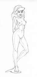 daphne_blake female female_only hanna-barbera human monochrome nipples pussy rough_sketch ryoku scooby-doo solo tagme