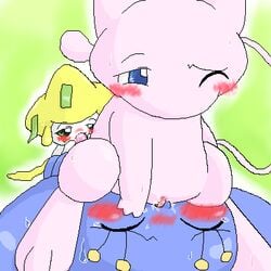 blush color cunnilingus fellatio female feral fur insertion interspecies jirachi licking male manaphy mew nude oral penis pokemon pokemon_(species)