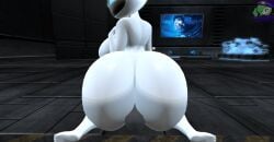 anon anthro ass_focus big_ass big_breasts breasts bubble_butt disney eve_(wall-e) facesitting female huge_ass pixar tagme wall-e zer0264