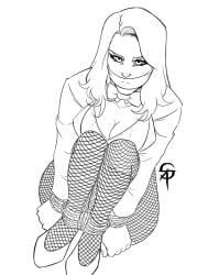 black_and_white bondage cloth_gag dc dc_comics gag gagged monochrome rope_bondage sketch sneakattack1221 superheroine tied_up zatanna zatanna_zatara