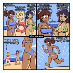 3girls adult aged_up amphibia amphibia_(finale) anne_boonchuy artist_name ass beach bikini bikini_malfunction breasts cleavage clothing comic comic_page comic_panel commission dialogue disney disney_channel embarrassed_nude_female enf exhibitionism female female_focus female_only marcy_wu multiple_girls oz_the_freak page_1 performance pop_goes_the_ed running sasha_waybright smooth_skin streaking swimsuit swimwear text tight_clothing tight_fit trio trio_focus twitter_username voluptuous wardrobe_malfunction