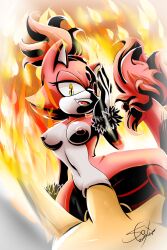 anthro blaze_the_cat breasts burning_blaze fire looking_at_viewer male_pov pov pussy samfoxslayer solo_focus sonic_(series) straight vaginal_penetration you