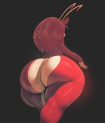 2022 alien alternate_species antennae_(anatomy) ass big_ass big_butt featureless_crotch femboy ferlo hi_res huge_ass huge_butt humanoid male multicolored_body nude puwa solo sqoon thick_thighs two_tone_body wide_hips