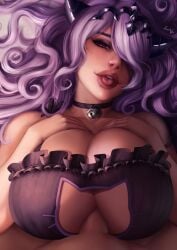 1boy 1girls 2020 2020s abs absurd_res absurdly_long_hair absurdres alternate_breast_size alternate_eye_color alternate_version_available areola areolae artist_name artist_signature bare_arms bare_shoulders bed big_breasts bra breasts breasts_bigger_than_head camilla_(fire_emblem) cat_cutout cat_keyhole_bra cleavage cleavage_cutout cleavage_window clothed_female_nude_male collar collarbone deep_cleavage elbow elbows engulfing_paizuri eyebrows eyelashes eyeliner eyes eyeshadow faceless_male fake_horns female female_focus fire_emblem fire_emblem_fates full_lips goth hair hair_ornament hi_res high_resolution highres holding holding_breast holding_breasts huge_breasts large_breasts laying laying_back laying_down laying_on_back laying_on_bed lingerie lips lipstick long_hair looking_at_viewer luminyu lying lying_down lying_on_back lying_on_bed makeup male massive_breasts nintendo nipple nipples open_mouth outercourse paizuri paizuri_with_gigantic_breasts patreon_logo patreon_reward patreon_username penis pinup purple_bra purple_hair red_eyes solo_focus squeezing squeezing_breast straddling_paizuri tiara tongue tongue_out very_long_hair video_game video_game_character video_games wavy_hair zoomed_view