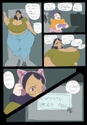 aunt aunt_and_nephew bbw big_ass big_belly big_breasts big_butt body_snatched body_swap cat_headphones comic english_text headphones hypnosis milf moessins oc possession tech_control technical_incest text thick_thighs