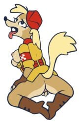 anthro canine clothed cuphead_(game) female furry masturbation pilot_saluki_(cuphead) saluki sole_female video_games windstand