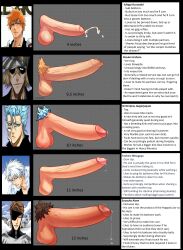 5boys aizen_sousuke bleach edit edited foreskin gay grimmjow_jaegerjaquez hitsugaya_toushirou ichigo_kurosaki kisuke_urahara kurosaki_ichigo male male_only penis penis_chart penis_comparison penis_size_chart penis_size_comparison size_chart sosuke_aizen spicehead toshiro_hitsugaya uncircumcised urahara_kisuke yaoi