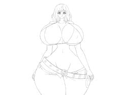 2d 2d_animation animated big_breasts big_hips breasts cloudybits female female_only hips hips_wider_than_shoulders huge_breasts huge_hips large_breasts large_hips massive_breasts nami nami_(one_piece) one_piece post-timeskip shounen_jump sketch walking wide_hips