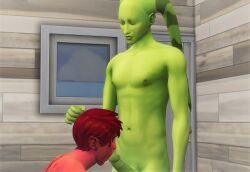 blowjob blowjob_face closed_eyes erection gay gay_blowjob penis sith sith_pureblood star_wars star_wars:_the_old_republic tentacle_hair the_sims_4 twi'lek