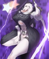 2022 absurd_res anthro areola asriel_dreemurr big_breasts blush boss_monster bovid breasts caprine clothed clothing digital_media_(artwork) female female_asriel fingers fur genitals goat hi_res horn looking_at_viewer mammal mtf_crossgender open_mouth pussy rule_63 solo undertale undertale_(series) video_games white_body white_fur yeu