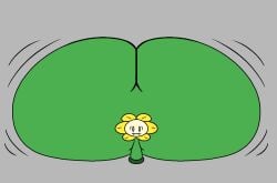 ass_built_separately ass_expansion big_ass bubble_butt butt_expansion flora_fauna flower flowey_the_flower flowey_with_nothing_else_but_a_massive_ass huge_ass huge_butt hyper_ass lewdyoshyboy meat_wall_(body_type) plant tagme undertale undertale_(series)