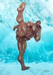 1boy animasanimus artist_name avatar_legends male male_focus male_only nude pubic_hair solo solo_male the_legend_of_korra tonraq water_tribe