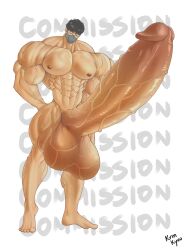 abs barefoot biceps feet hyper hyper_balls hyper_genitalia hyper_penis hyper_testicles krinkyuu male male_focus male_only muscle muscles muscular muscular_arms muscular_ass muscular_back muscular_legs muscular_male muscular_thighs nipples pecs veins veiny_penis