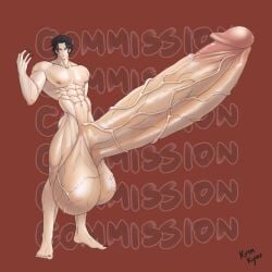 abs barefoot biceps demon_slayer feet hyper hyper_balls hyper_genitalia hyper_penis hyper_testicles kimetsu_no_yaiba krinkyuu male male_focus male_only muscle muscles muscular muscular_arms muscular_ass muscular_back muscular_legs muscular_male muscular_thighs muzan_kibutsuji nipples pecs veins veiny_penis