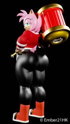 3d 3d_(artwork) amy_rose amy_rose_(coel3d) anthro big_ass big_butt blender_(software) blender_cycles ember21hk fully_clothed hammer hand_on_hip hedgehog huge_ass looking_at_viewer looking_back looking_back_at_viewer piko_piko_hammer sonic_(series) sonic_the_hedgehog_(series) thick_ass thick_hips thick_legs thick_thighs tight_pants