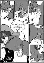 anthro comic comic_page cowgirl_position dawnelle english_text female femdom grinding_on_penis imminent_penetration male monochrome pussy sally_acorn sega sonic_(series) sonic_the_hedgehog sonic_the_hedgehog_(archie) vaginal_penetration