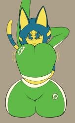 2021 25circle animal_crossing ankha anthro armpits big_breasts breasts female nintendo tagme thick_thighs thighs wide_hips