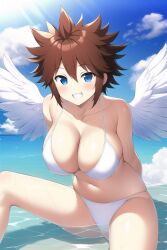 ai_generated angel angel_wings blue_eyes brown_hair female genderswap_(mtf) kid_icarus kid_icarus_uprising nai_diffusion nintendo pit pit_(kid_icarus) rule_63 stable_diffusion