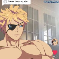 arc_system_works blonde_hair blue_eyes cover_them_up_slut eyepatch guilty_gear guilty_gear_strive male_only meme muscular_male potbuster45 sin_kiske solo_male