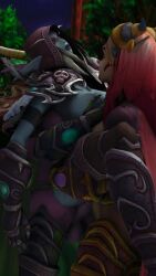 1girls 2futas 3d alexstrasza anal anal_sex animated blizzard_entertainment blue_skin bouncing_breasts breast_grab double_penetration dragon forsaken futanari green_hair groping light-skinned_futanari light_skin primer_(artist) purple_skin red_hair sex spread_legs sylvanas_windrunner undead undead_(warcraft) vaginal_penetration warcraft world_of_warcraft ysera