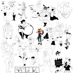 adult_swim animal_crossing bbw black_and_white creepy_susie domination dominatrix fat functionally_nude functionally_nude_female goomba goth goth_girl huge_belly mario_(series) milf monochrome nintendo oc overweight overweight_female the_oblongs whiteraff