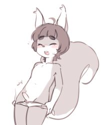 anthro anthrofied boner closed_eyes furry horny imminent_orgasm looking_pleasured small_penis solo solo_male squirrel squirrel_ears squirrel_lee_(oc) squirrel_tail underwear