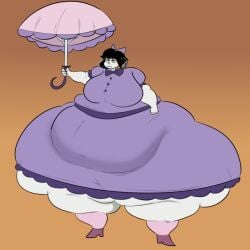 adult_swim angry annoyed bbw big_breasts creepy_susie fat fat_ass gigantic_ass goth goth_girl high_heels hugefloppa overweight overweight_female princess the_oblongs thick_thighs umbrella wide_hips