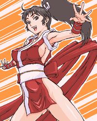 acid_(acid-field) breasts cleavage japanese_clothes king_of_fighters lowres smile snk