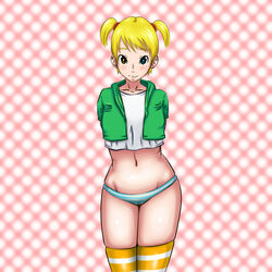 1girls blush cameltoe female female_only locketmonkey panties smile solo underwear