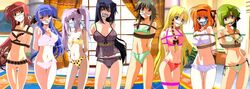 6+girls 8girls albinoteagain arms_behind_back ball_gag benibara_nadeshiko bikini bondage bra character_request cleave_gag female female_only femsub fuyou_kaede gag gagged highres kareha lingerie lisianthus long_image mayumi_thyme multiple_boys multiple_girls multiple_subs nerine over_the_mouth_gag over_the_nose_gag panties photoshop primula rope shigure_asa shuffle shuffle! swimsuit tape tape_gag underwear wide_image