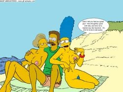 animated edna_krabappel female human male marge_simpson ned_flanders straight the_simpsons