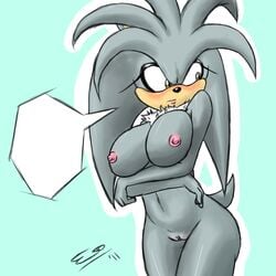 2011 anthro beige_skin blush breasts closed_mouth color female female_only fur furry furry_tail grey_hair hair hedgehog long_hair looking_left navel nipples open_eyes pherociouseso pink_nipples rule_63 silver_the_hedgehog solo sonic_(series) sonic_the_hedgehog_(series) standing tagme tail vulva yellow_eyes