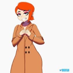 1girls animated ben_10 cartoon cartoon_network dogiflan exhibitionism female female_only green_eyes gwen_tennyson nipples nude nude_female orange_hair public_nudity solo teen teenage_girl teenager white_background