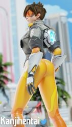 1girls 3d 3d_(artwork) 3dx ass ass_focus brown_eyes brown_hair chronal_accelerator clothing eyewear female handwear human kanjihentai leggings looking_at_viewer looking_back looking_back_at_viewer orange-tinted_eyewear outerwear overwatch overwatch_2 pale_skin shiny short_hair spiky_hair tinted_eyewear tracer visor