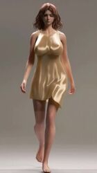 3d 9:16 animated barefoot big_breasts bouncing_breasts clothed dress elden_ring feet female female_only fromsoftware fully_clothed hephaestussd melina_(elden_ring) no_sound shorter_than_10_seconds vertical_video video walk_cycle walking