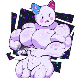 1boy bee_and_puppycat feline male male_only moully_(bee_and_puppycat) muscular muscular_male someonelikedawn tagme white_background