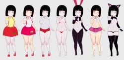 1girls 2022 3d abceefg abstract_background areola_slip bangs bikini black_gloves black_hair black_panties black_thighhighs bloomers blush bowtie breasts bunny_ears buruma cat_bell cat_ears catgirl censor_bar censored clothed collar crop_top dark_hair elbow_gloves feet female fully_clothed functionally_nude ghost ghost_girl gloves grey_background gym_uniform hanako-san hanako-san_ga_kita hanako_(hanako-san_ga_kita) heart_pasties japanese_mythology knees_together_feet_apart koikatsu lineup looking_at_viewer multiple_images nipples pale-skinned_female pale_skin panties pink_skirt pleated_skirt pussy red_bikini red_buruma red_skirt reverse_bunnysuit shirt short_hair short_skirt shushing skimpy_bikini skirt slutty_outfit small_breasts socks solo solo_female thick_thighs thighhighs thighs underboob white_panties white_shirt white_skin yellow_shirt