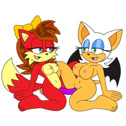 archie_comics dildo dildo_in_pussy double_dildo double_vaginal female fiona_fox lesbian_sex pussy rouge_the_bat sex_toy shared_object_insertion sonic_(series) sonic_the_hedgehog_(archie) sonic_the_hedgehog_(comics) sonic_the_hedgehog_(series) vaginal yuri
