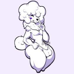 1boy 2022 anthro bulge canine dog domestic_dog femboy male male_only oc poodle someonelikedawn tagme thick_thighs wide_hips