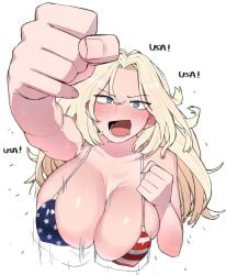! 1girls above_view america america_(ohasi) american american_flag american_flag_bikini american_flag_print bakunyuu bangs bare_arms bare_shoulders bikini bikini_top blank_background blonde_female blonde_hair blonde_hair_female blue_eyes blue_eyes_female blush blushing_at_viewer bounce bouncing_breasts breasts breasts_jiggling bulging_breasts bursting_breasts caucasian caucasian_female cleavage collarbone covered_erect_nipples covered_nipples drooling enormous_breasts erect_nipples_under_bikini erect_nipples_under_clothes erect_nipples_under_swimsuit exclamation_point eyebrows_visible_through_hair female female_only fingernails fist fist_up fists_clenched flag_bikini flag_print flag_print_bikini flag_print_swimsuit flying_sweatdrops from_above hi_res high_resolution highres huge_breasts huge_cleavage human human_only jiggling_breasts light-skinned_female light_skin long_blonde_hair long_hair long_hair_female massive_breasts motion_lines national_personification nipples_bulge nose_blush ohasi open_mouth original original_character parted_bangs plain_background raised_fist red_stripes shaking shaking_breasts shiny shiny_hair shiny_skin shouting simple_background skindentation solid_color_background solo star_print striped_bikini striped_bikini_top striped_swimsuit striped_swimwear sweat sweatdrop sweaty_body sweaty_breasts swimsuit swimsuit_top swimwear talking talking_to_viewer text tight_bikini tight_clothing tight_fit tight_top tight_topwear top_heavy_breasts united_states_of_america upper_body usa viewed_from_above voluptuous voluptuous_female white_background white_stars white_stripes yelling