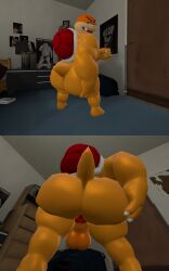 anus anus_spread ass balls bedroom big_ass big_butt boom boom_boom_(mario) cabinet hand_on_butt koopa large_ass mario_(series) nintendo penis rear_view sfm shell source_filmmaker tecbuttlovefa testicles thick turtle video_games wardrobe wide_hips