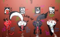 2boys 2futas angel_dust_(hazbin_hotel) animal_ears animal_genitalia animal_penis anthro anus ass avian balls canid canine canine_penis cum cum_on_ass demon demon_boy demon_futa demon_tail dog_penis feathers femboy furry futanari girly glory_wall hazbin_hotel hellhound helluva_boss huge_balls huge_cock humanoid imp impmussa kiss_mark knot lipstick lipstick_mark lipstick_on_anus lipstick_on_ass lipstick_on_balls lipstick_on_penis loona_(helluva_boss) makeup male mammal moxxie_(helluva_boss) octavia_(helluva_boss) owl penis photo picture picture_on_wall portrait precum rainbow_party rear_view spider stuck stuck_in_wall tail tail_feathers through_wall toe_claws wolf_ears wolf_futa wolf_tail