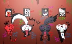 2boys 2futas angel_dust_(hazbin_hotel) animal_ears animal_genitalia animal_penis anthro anus ass avian balls canid canine canine_penis demon demon_boy demon_futa demon_tail dog_penis feathers femboy furry futa_sans_pussy futanari girly glory_wall hazbin_hotel hellhound helluva_boss huge_balls huge_cock humanoid imp impmussa knot lipstick lipstick_mark lipstick_on_anus lipstick_on_ass lipstick_on_balls lipstick_on_penis loona_(helluva_boss) male mammal moxxie_(helluva_boss) octavia_(helluva_boss) owl penis photo picture picture_on_wall portrait precum rainbow_party rear_view spider stuck stuck_in_wall tail tail_feathers through_wall toe_claws wolf_ears wolf_futa wolf_tail