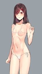 artist_request brown_hair commission female hair_ornament hairclip hairpin highres kagerou_project medium_breasts mekakucity_actors non-web_source pixiv_commission source_request tateyama_ayano