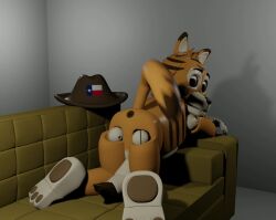 3d absurd_res absurdres animated animation_test animatronic animatronics anus ass asshole_opened_wide blender blender3d blender_(software) blender_eevee brown brown_anus brown_dildo brown_stripes chill chilling couch couch_sex cowboy_hat fazbear_fanverse fazbear_frights five_nights_at_freddy's george george_(jolly) george_(jolly4) george_goodtime(jolly) george_nudity georgenudes georgenudity hat hole jaw jolly jolly_(game) jolly_4 lonner_(artist) male male/male male_only mp4 naked no_clothes no_sound nude nude_male nudity nudity_goodtime orange_dildo orange_eyes orange_fur orange_hair orange_skin orange_tail penis red red_sofa rendered scout_b(artist) sex sex_positions stripes tail_wagging test testing texan texas texas_flag tiger tiger_stripes video wagging wagging_tail white_background white_light