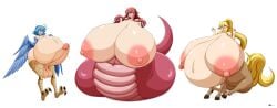 1futa 2girls ahoge aizalter areolae balls breasts breasts_bigger_than_head breasts_bigger_than_torso centaur centorea_shianus completely_nude duo enormous_breasts equid_taur erection female futa_with_female futanari gigantic_breasts group harpy huge_breasts huge_cock humanoid humanoid_penis hyper hyper_belly hyper_breasts hyper_penis hyper_pregnancy lamia light-skinned_female light-skinned_futanari light_skin massive_breasts miia_(monster_musume) monster_musume_no_iru_nichijou nipples nude nude_female nude_futanari papi_(monster_musume) penis penis_longer_than_knee pregnant pregnant_futa shocked sitting snake snake_futa standing surprised taur